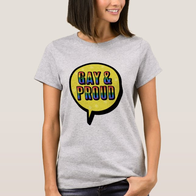 Gay och Proud T-Shirt (Framsida)