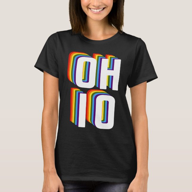 Gay Ohio Pride LGBTQ, Gay Pride Month , Gay Ohio R T Shirt (Framsida)