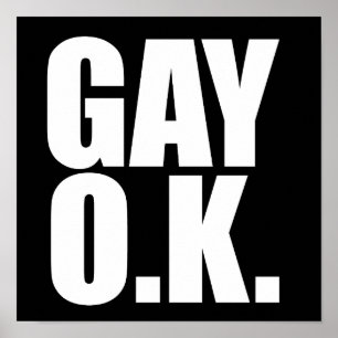 Gay Ok Funny text Poster