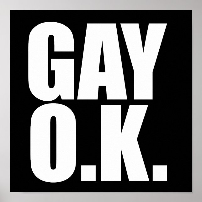Gay Ok Funny text Poster (Framsidan)