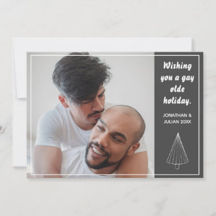 Gay Olde jul-Helgdag för HGBTQ-kretskort Julkort