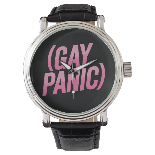 Gay Panic LGBTQ Protest Pride Armbandsur (Framsida)