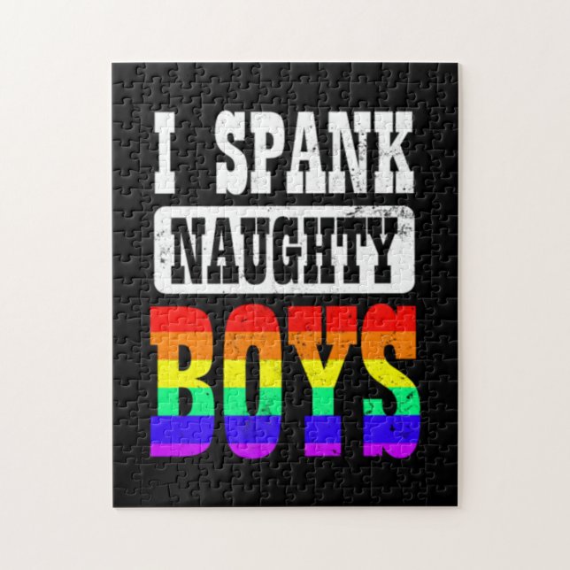 Gay pappa I Spank Naughty Boy Pussel (Vertikal)