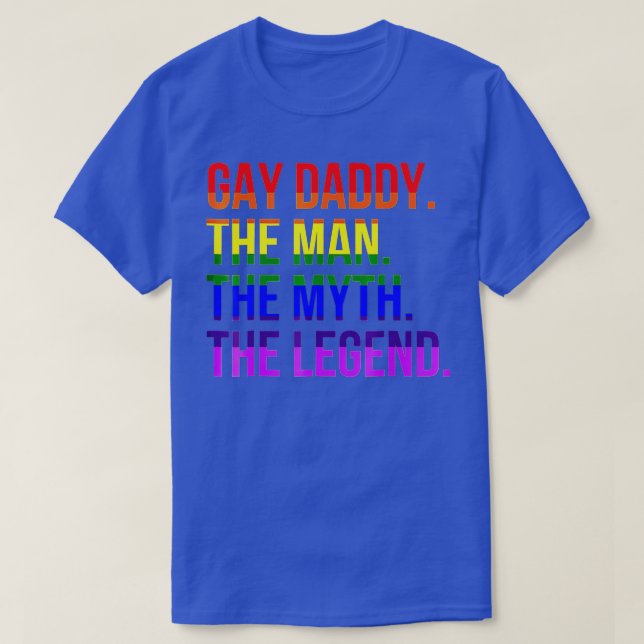 Gay pappa LGB Pride Pappa Fars dag Gift T Shirt (Design framsida)