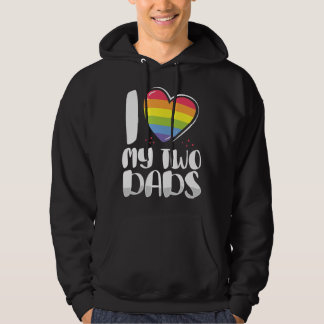 Gay Pappa Pride i Kärlek mitt två Pappor för döttr Hoodie