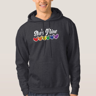 Gay Par som matchar hbt hon är min Gay pride Hoodie