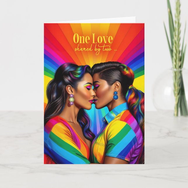 Gay Partner Lesbisk Anny Rainbow Latin American Kort (Framsida)
