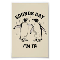 Gay Penguin Ljud Gay I är i Vintage Queer Lgbtq
