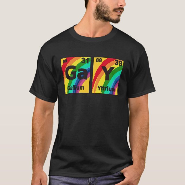 Gay Periodic Table LGBTQ Gay Lesbian Pride For Men T Shirt (Framsida)