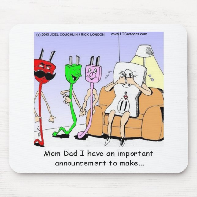 Gay Plug Funny ger Tees Mugg-kort m.m. Musmatta (Framsidan)
