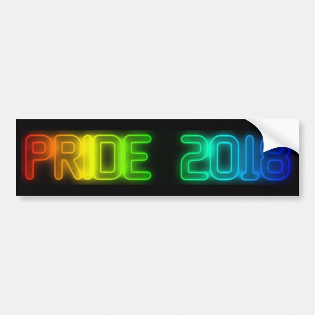 Gay pride 2018 Regnbåge, Flagga HBT-typografi Bildekal (Framsidan)