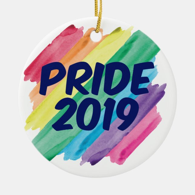 Gay pride 2019 julgransprydnad keramik (Framsidan)