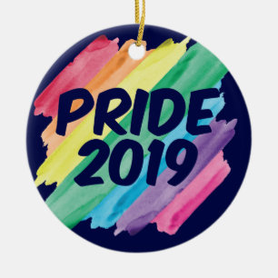 Gay pride 2019 Regnbåge Julgransprydnad Keramik