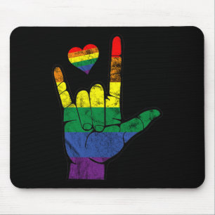 Gay pride ASL-teckenspråk HBT-Dövets medvetenhet M Musmatta