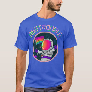 Gay pride Astronaut HGBTQ Space Lesbisk Kvinnor i T Shirt