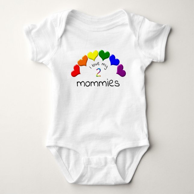 Gay pride Baby I Kärlek Mina 2 matarbondgårdar T Shirt (Framsida)