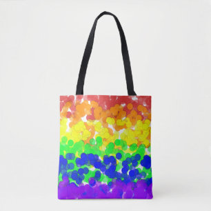 Gay pride Bokeh Flagga Necklace Tygkasse