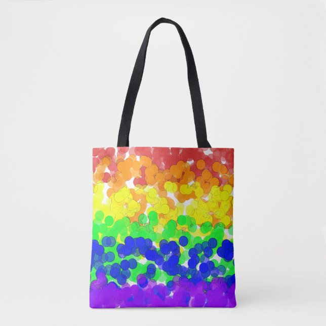 Gay pride Bokeh Flagga Necklace Tygkasse (Framsida)
