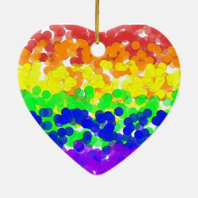 Gay pride Bokeh Flagga ornament (Baksidan)