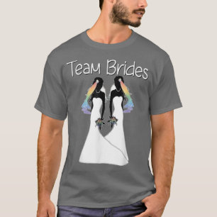 Gay pride Bröllop Lesbisk Rainbow Bride Bachelore T Shirt