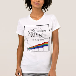 Gay pride Bröllop Rainbow Flaggor T-Shirt