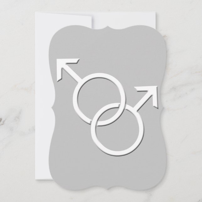 Gay Pride Bröllopsinbjudningar Samkönade Kärleksko Inbjudningar (Framsida)