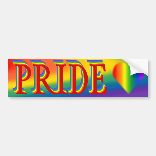 Gay pride Bumper Sticker Rainbow Kärlek Sticker Bildekal (Framsidan)