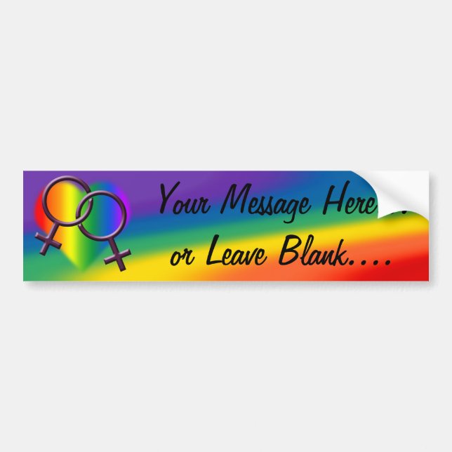 Gay pride Bumper Sticker Rainbow Kärlek Stickers Bildekal (Framsidan)