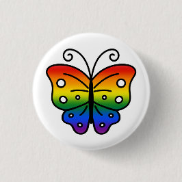 Gay Pride Butterfly Pin Badge Knapp