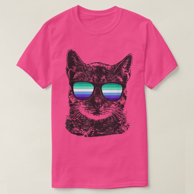 Gay pride Cat HBT-solglasögon  T Shirt (Design framsida)
