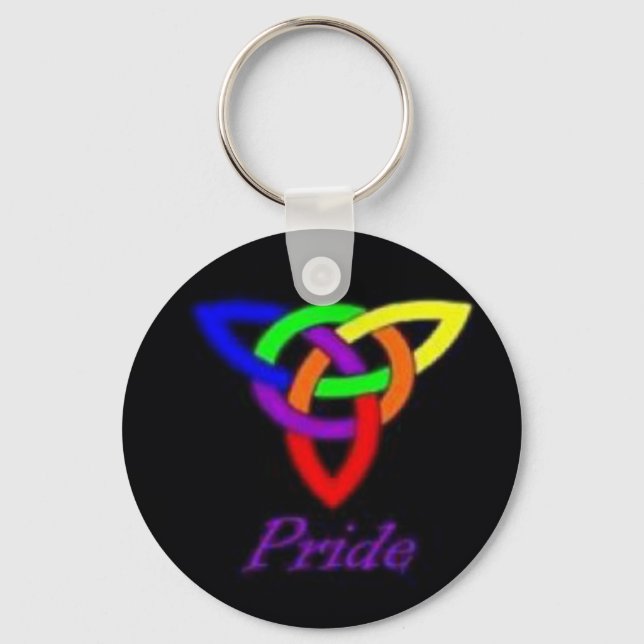 Gay pride Celtic Knot Keychain Nyckelring (Framsida)