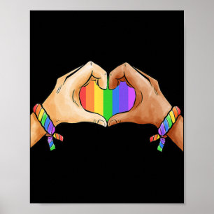 Gay pride Clothing HBT Rainbow Flagga Heart Unity Poster