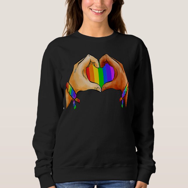 Gay pride Clothing Lgbt Rainbow Flagga Heart Lgbt  T Shirt (Framsida)