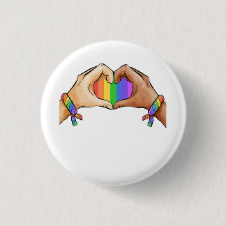 Gay pride Clothing Lgbt Rainbow Flagga Hjärta Knapp