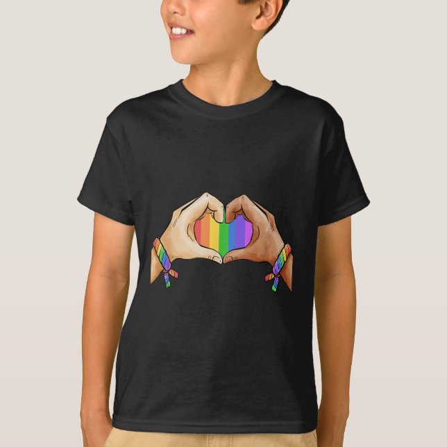 Gay pride Clothing LGBT Rainbow Flagga Month T Shirt (Framsida)
