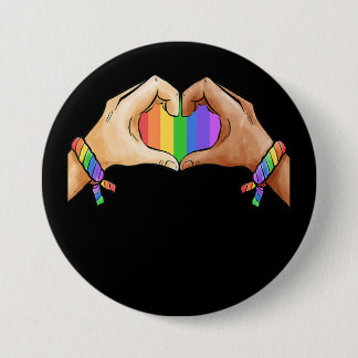Gay pride Clothing Lgbt Rainbow Flagga T Heart Knapp