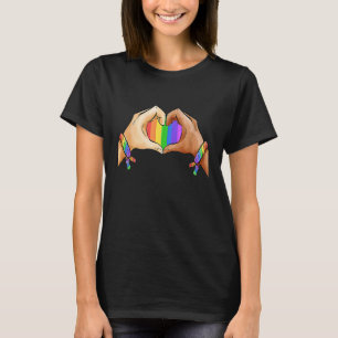 Gay pride Clothing Lgbt Rainbow Flagga Tee Heart U