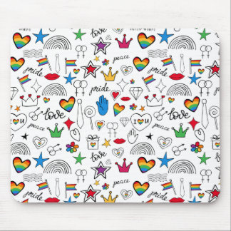Gay pride Doodle Mönster Musmatta
