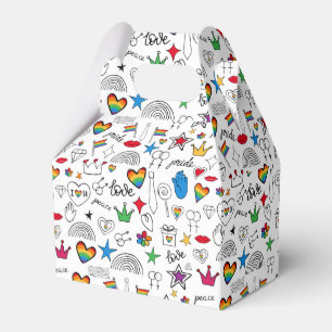 Gay pride Doodle Mönster Presentaskar