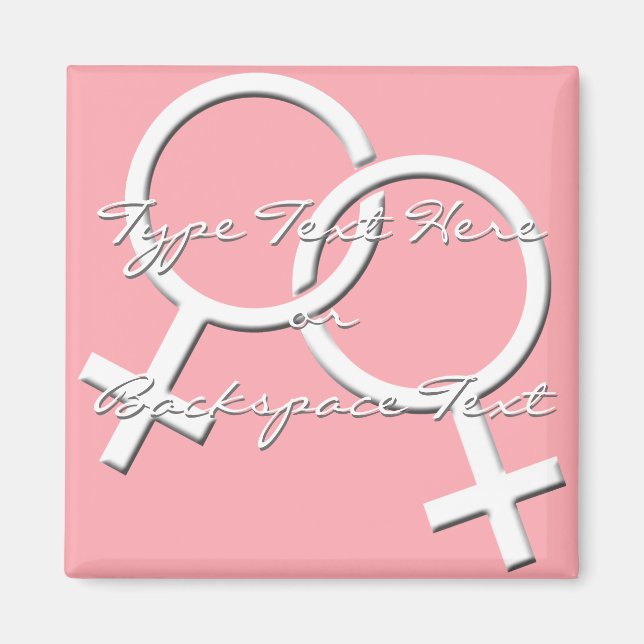 Gay pride-drakmer Lesbisk Dam Kärlek Magnet (Framsidan)