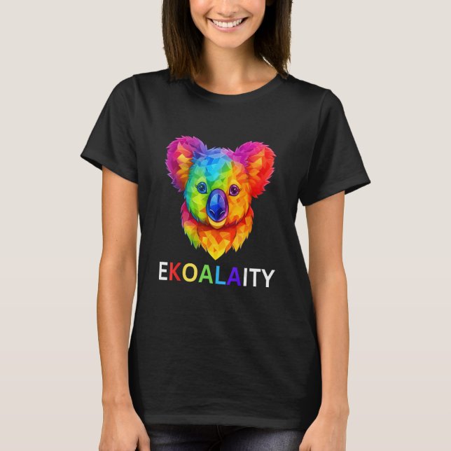 Gay Pride EKOALAITY Koala 2023 Pride Flag T Shirt (Framsida)