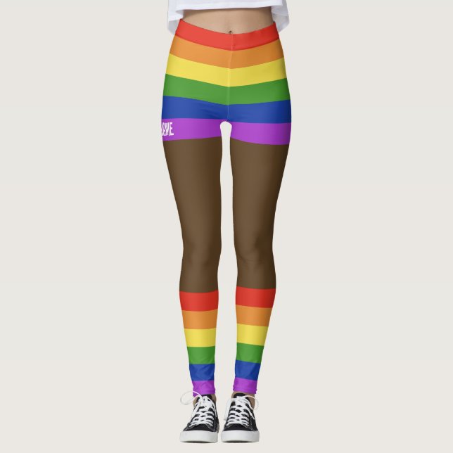 Gay pride Faux Kort & Ben Leggings (Framsida)
