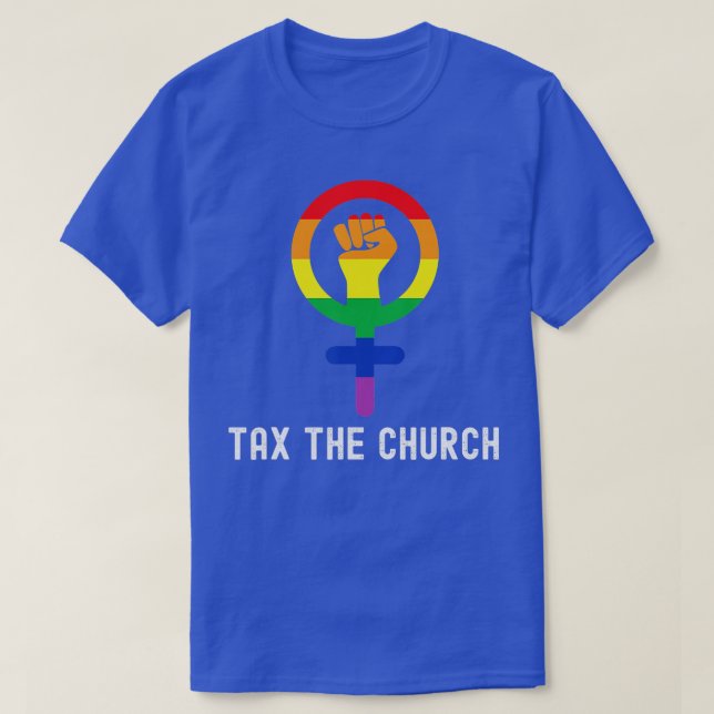 Gay pride Feminism ax kyrkan Feminist LGBQ LGB T Shirt (Design framsida)