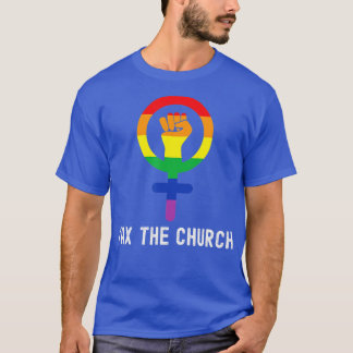 Gay pride Feminism ax kyrkan Feminist LGBQ LGB T Shirt