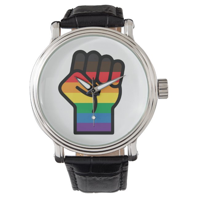 Gay pride Fist Armbandsur (Framsida)