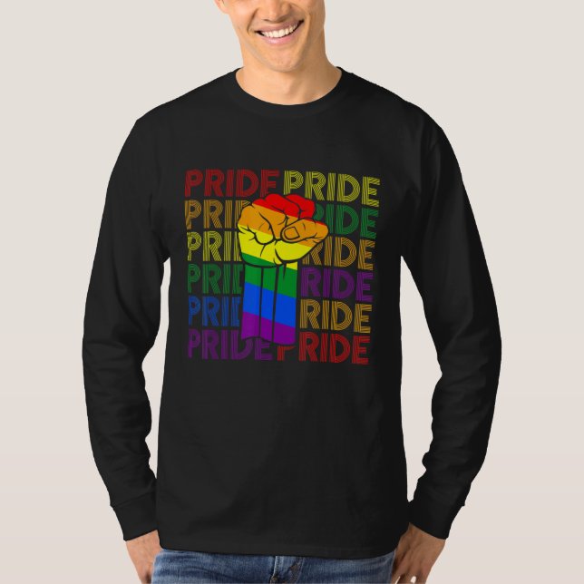 Gay pride Fist Bump LGbt - LGBtq Lesbisk LGbt Mont T Shirt (Framsida)