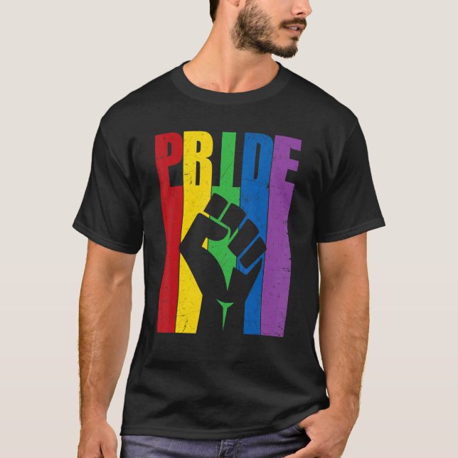 Gay pride Fist Lgbt Rainbow Lgbtq Lesbisk Pride Mo T Shirt (Framsida)