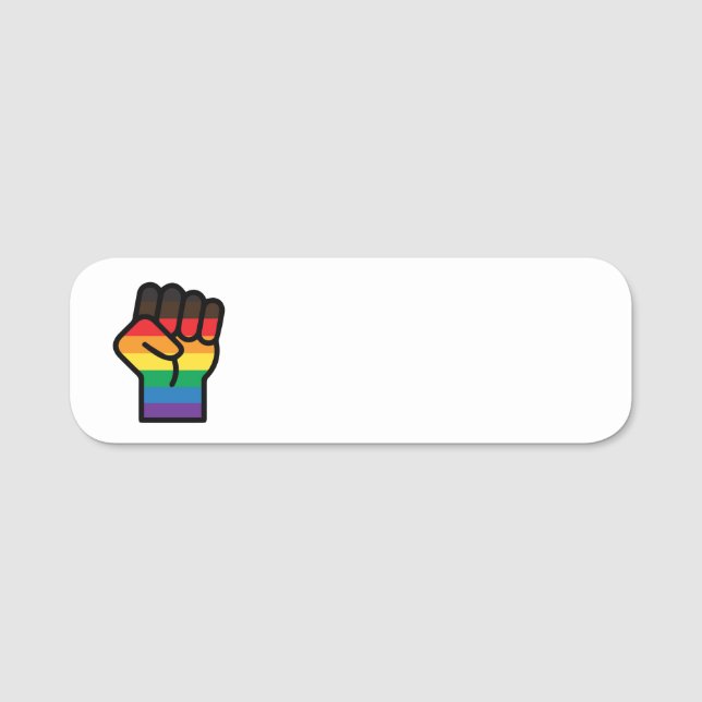 Gay pride Fist Namnbricka (Framsida)