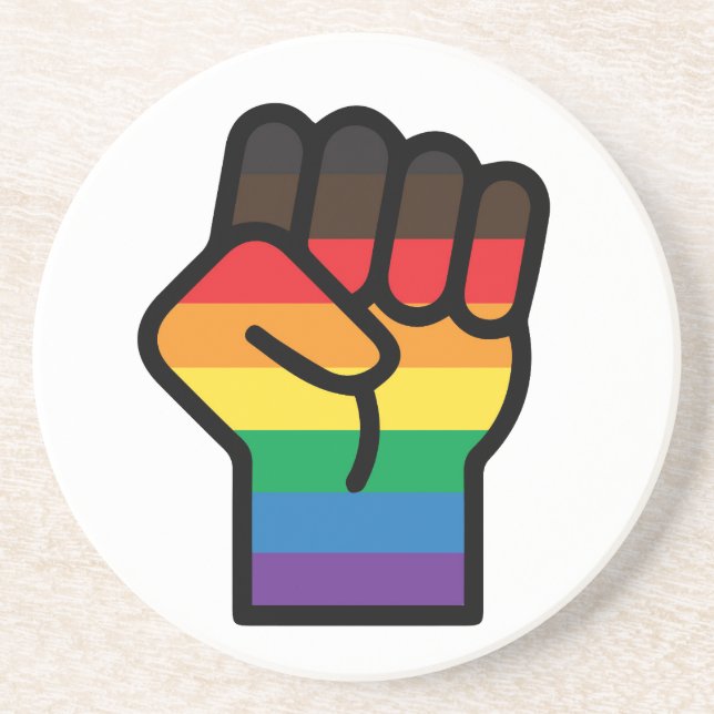 gay pride Fist Underlägg (Framsidan)
