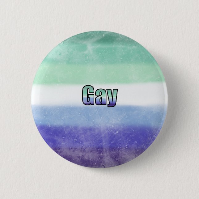 Gay pride flag badge  knapp (Framsida)